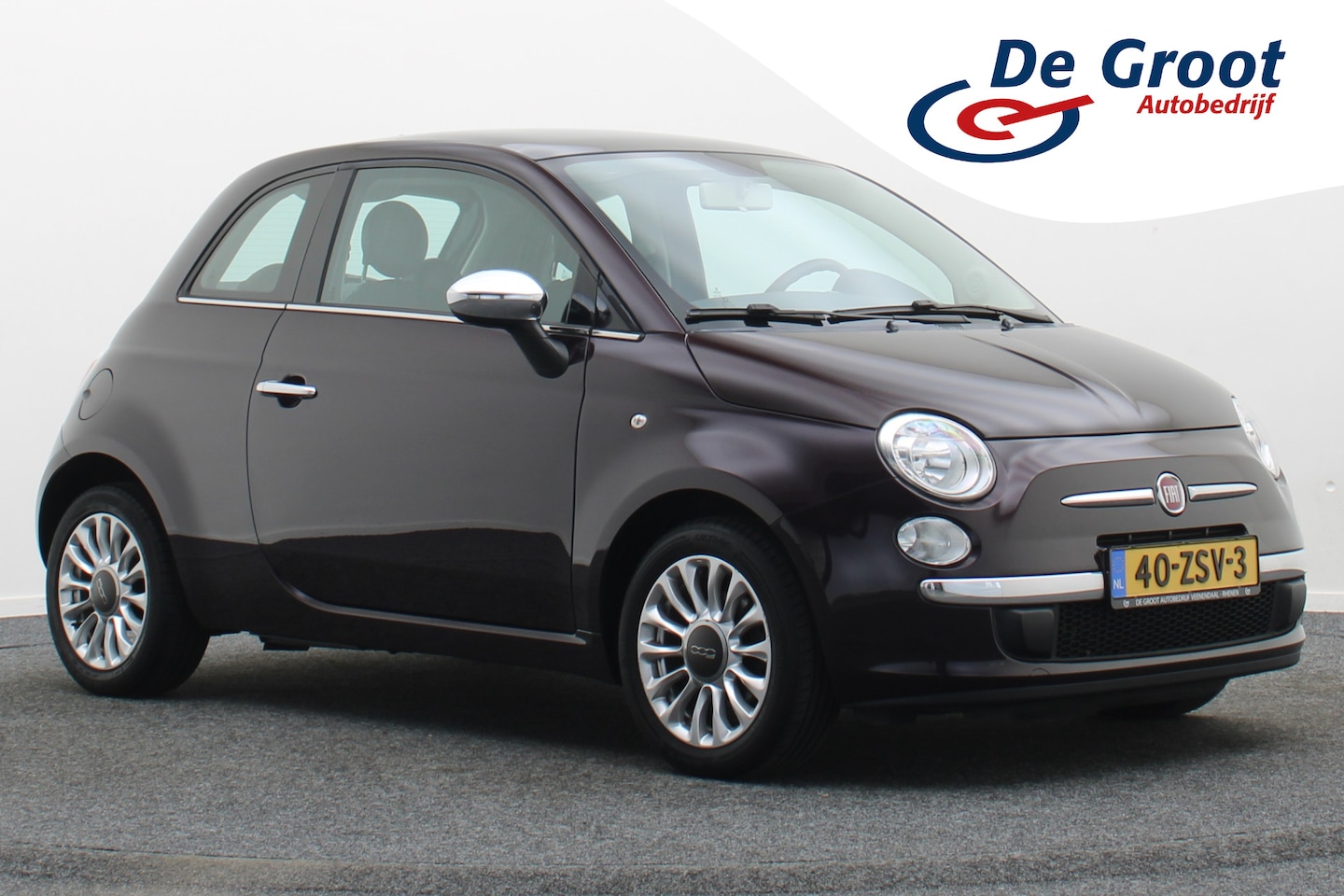 Fiat 500 - 0.9 TwinAir Lounge Airco, Panoramadak, Radio/CD, AUX, Elektrisch Pakket, 15'' - AutoWereld.nl
