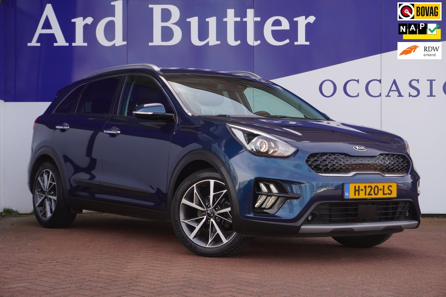 Kia Niro - 1.6 GDi Hybrid DynamicPlusLine+Led+breed-navigatie+stuur&stoel-verw+18"lmv+Leder = ORIG/NL - AutoWereld.nl