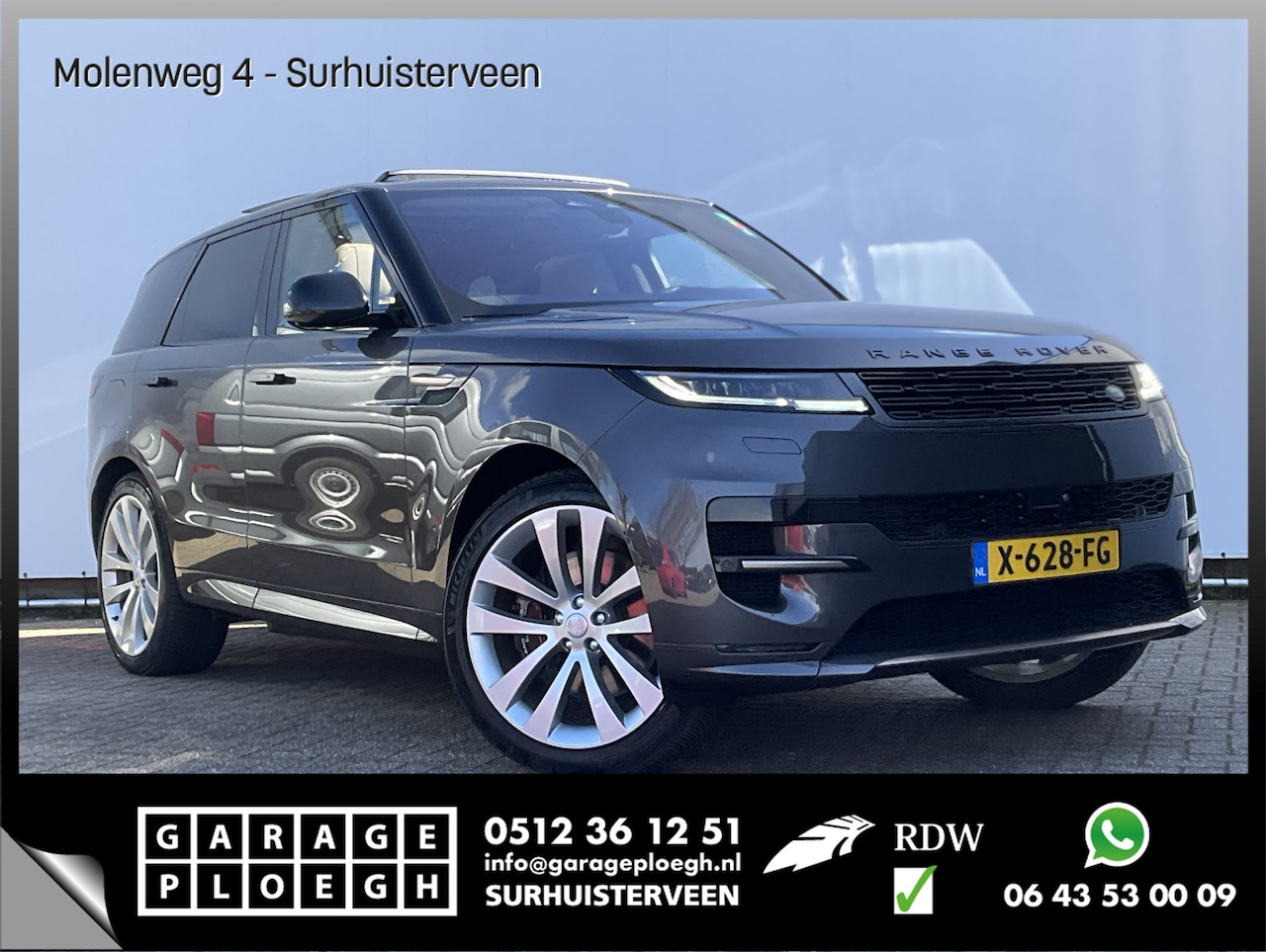 Land Rover Range Rover Sport - 3.0 P440e Dynamic HSE HUD Pano Meridian Memory Leer 360Cam Trekhaak BOMVOL! - AutoWereld.nl