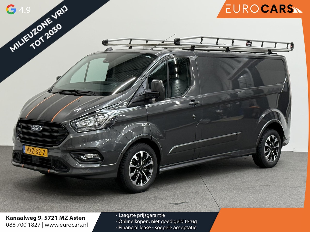 Ford Transit Custom - 320 2.0 TDCI L2H1 Sport 170PK Automaat Airco ACC Bluetooth Navi Trekhaak Imperiaal - AutoWereld.nl