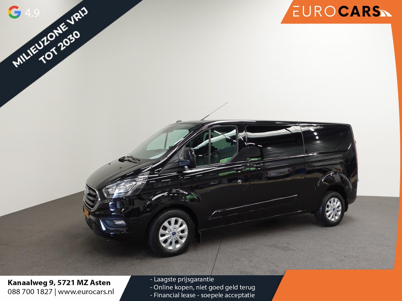 Ford Transit Custom - 300 2.0 TDCI L2H1 Limited Dubbele cabine Automaat Navi| Airco 2 Schuifdeuren Trekhaak PDC - AutoWereld.nl
