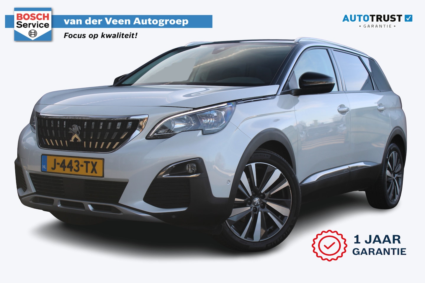 Peugeot 5008 - 1.2 PureTech Blue Lease Premium Automaat 7 Persoons | Panoramadak | Adaptieve cruise contr - AutoWereld.nl