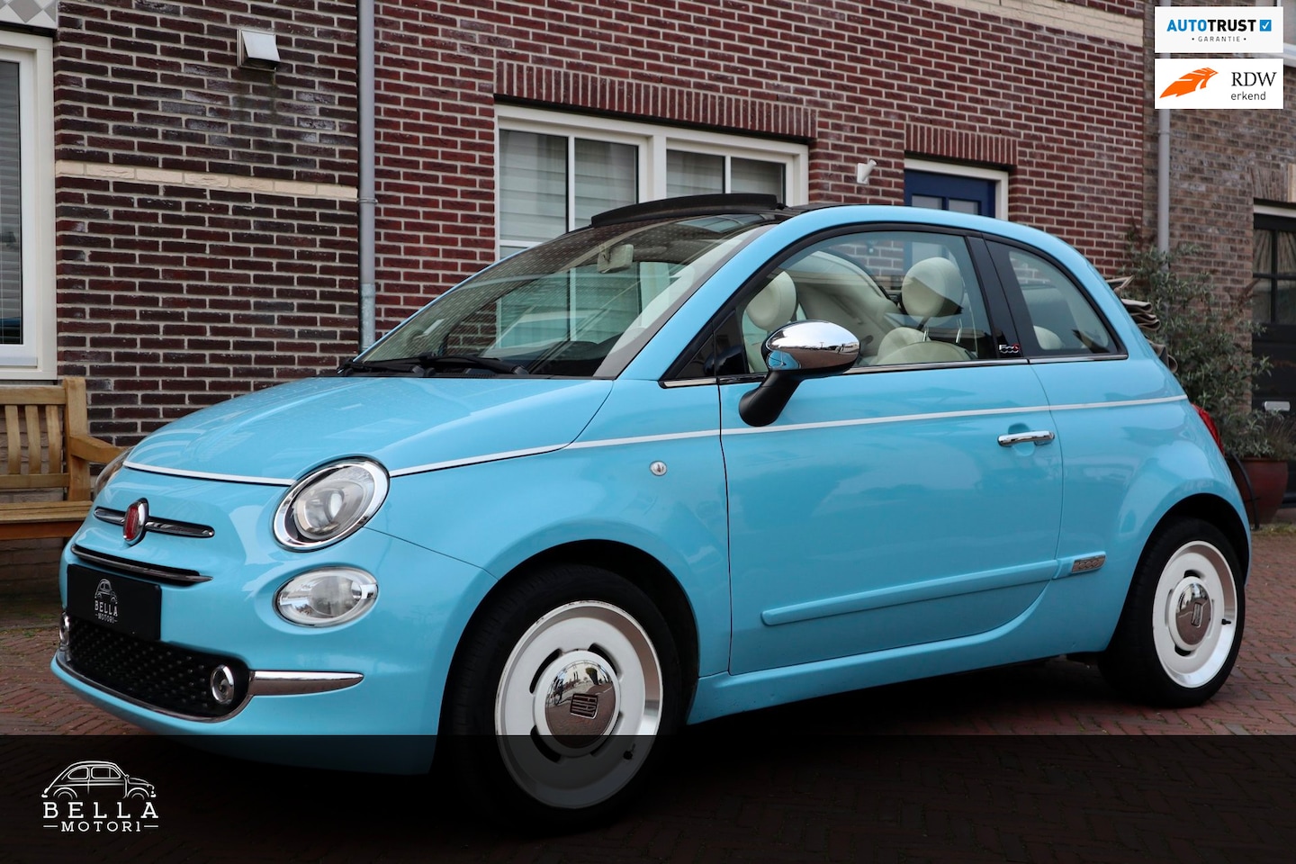 Fiat 500 - TwinAir Spiaggina ’58 | Unieke uitvoering | Volledig uitgerust | Automatische airco | Park - AutoWereld.nl