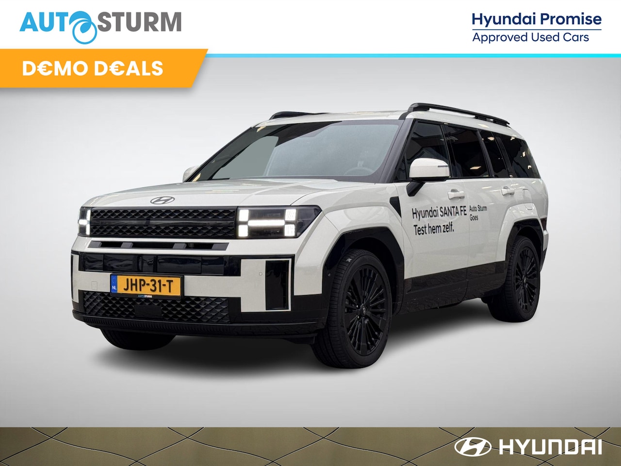 Hyundai Santa Fe - 1.6 T-GDI PHEV Black Line 4WD 6p. Cyber Sage Lakkleur - AutoWereld.nl