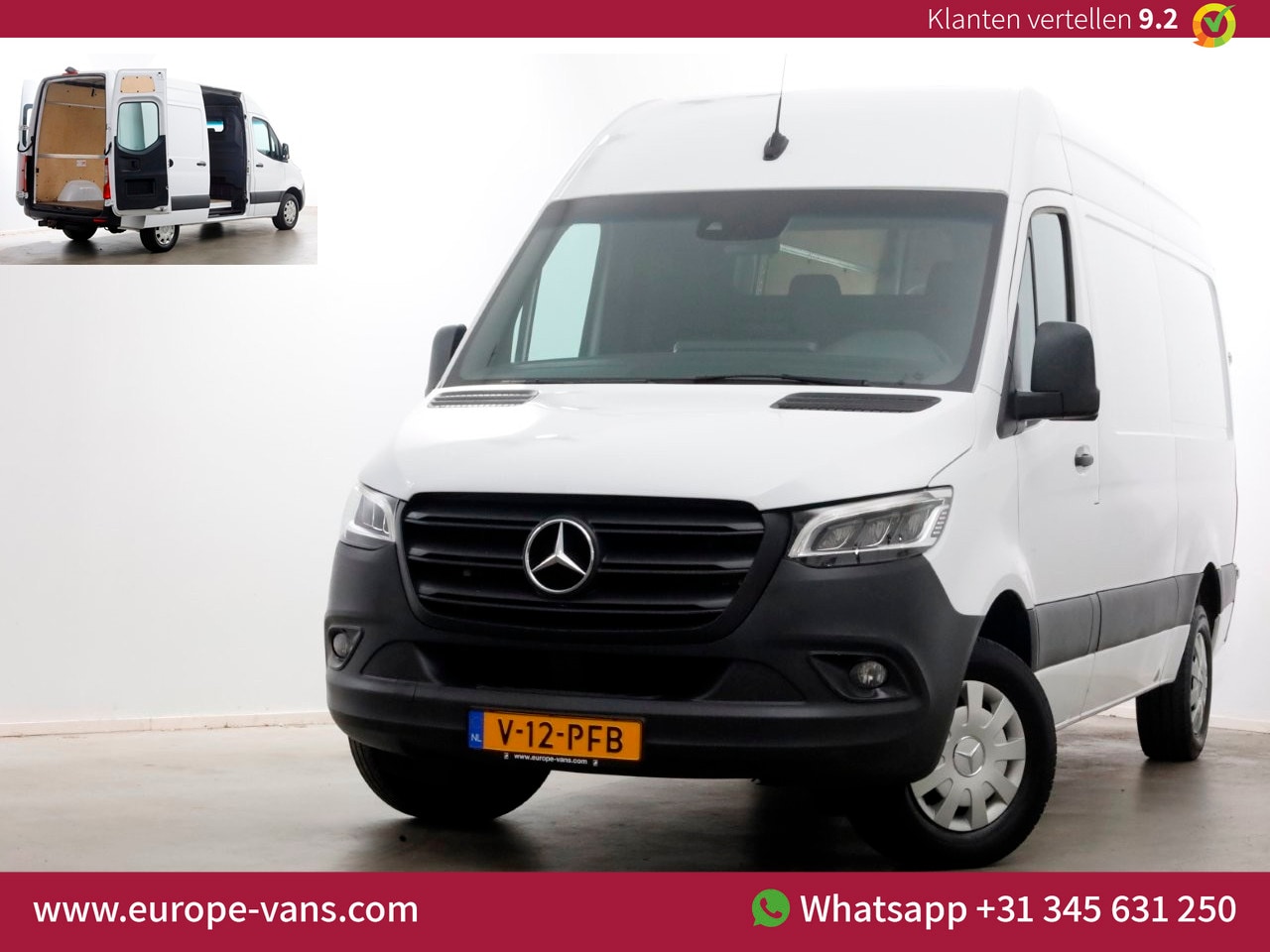 Mercedes-Benz Sprinter - 319 CDI 3.0 V6 190pk L2H2 7G Automaat LED/Airco/Trekhaak 3500kg 10-2021 - AutoWereld.nl