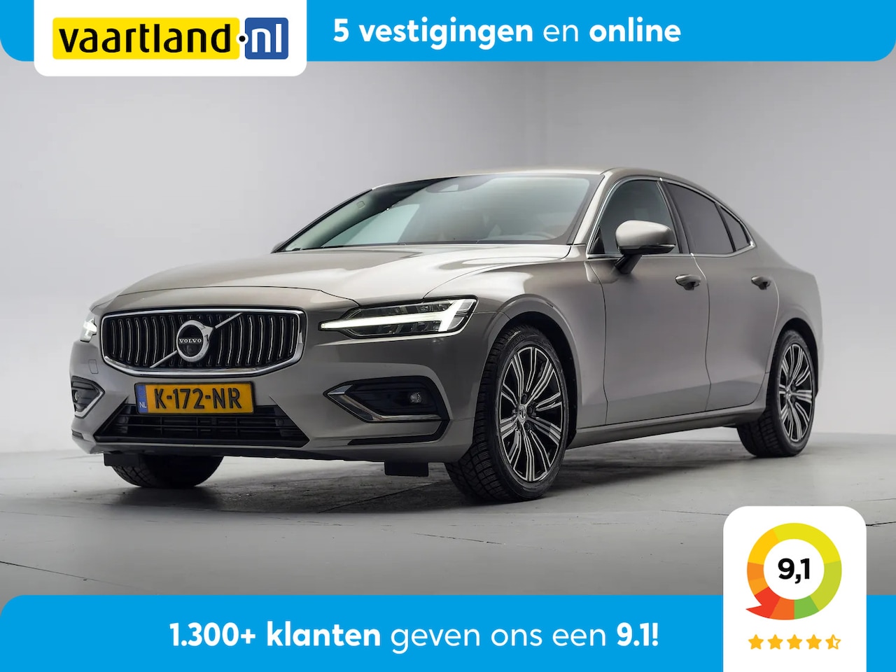 Volvo S60 - 2.0 B3 163pk R-Design Aut. [ Navi Apple / Android Leder Stoelverwarming PDC ] - AutoWereld.nl