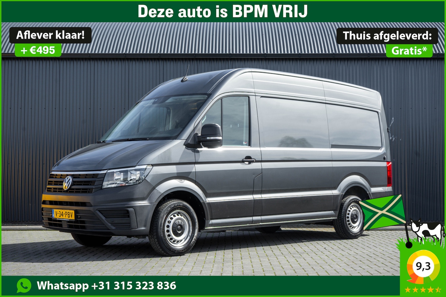 Volkswagen Crafter - 2.0TDI L3H3 | 177 PK | 3-Zits | PDC | Airco - AutoWereld.nl