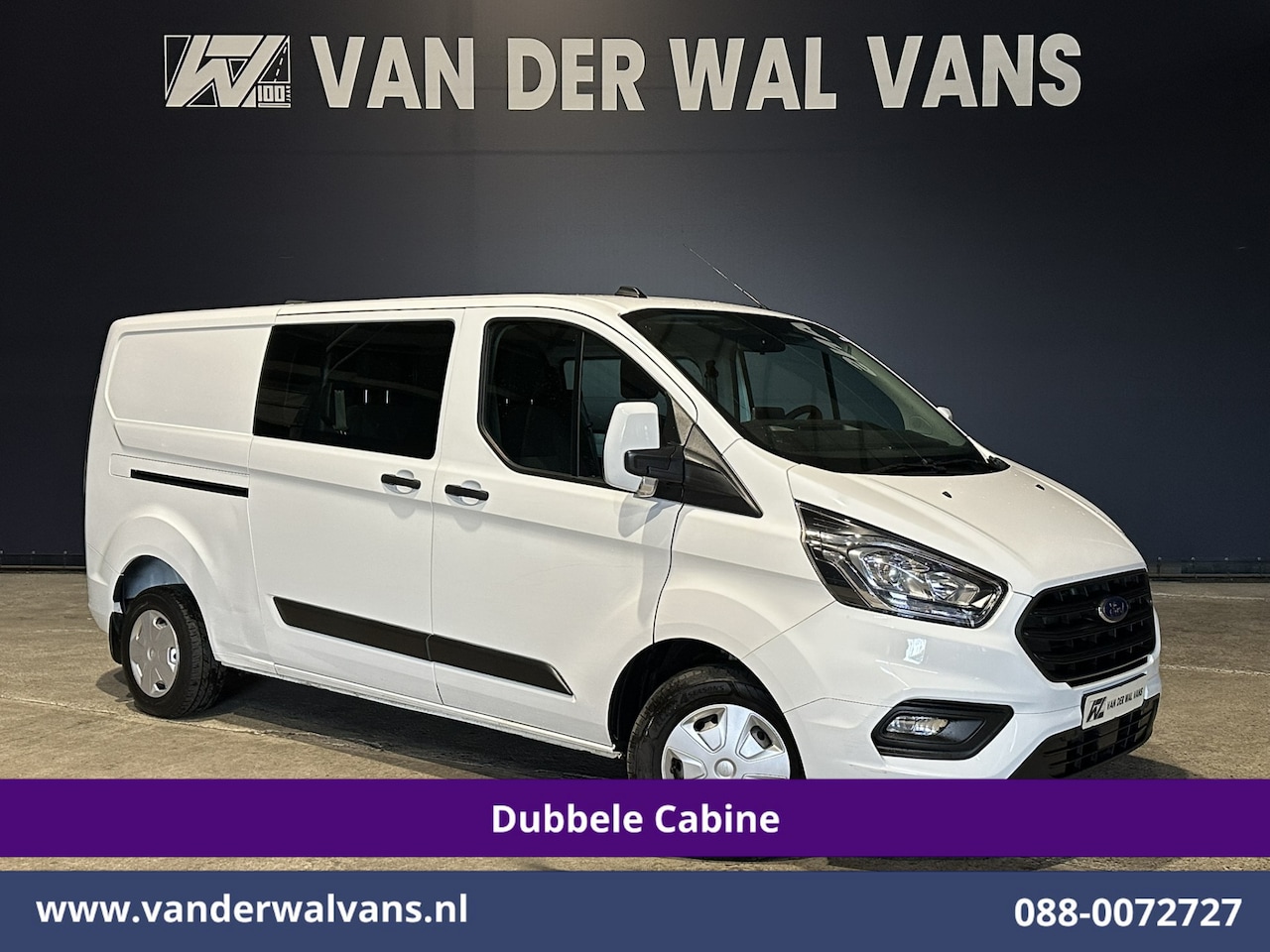 Ford Transit Custom - 2.0 TDCI 130pk L2H1 Dubbele Cabine Euro6 Airco | 5-Zits | Navigatie | Apple Carplay | LED - AutoWereld.nl