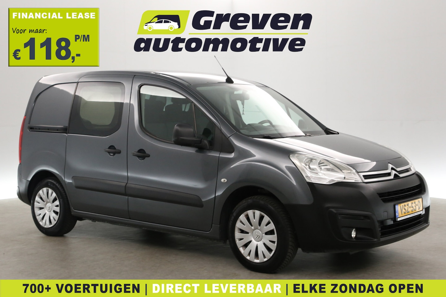 Citroën Berlingo - 1.6 BlueHDI 100PK | Automaat | 3 Zits | Airco | Cruise | Carplay | Navi | 2xSchuifdeur | P - AutoWereld.nl