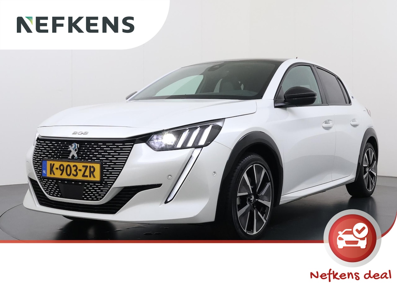 Peugeot e-208 - EV GT 350 50 kWh | ACCU 93% | 3-Fase | Navigatie | Panorama dak | Adaptieve cruise control - AutoWereld.nl