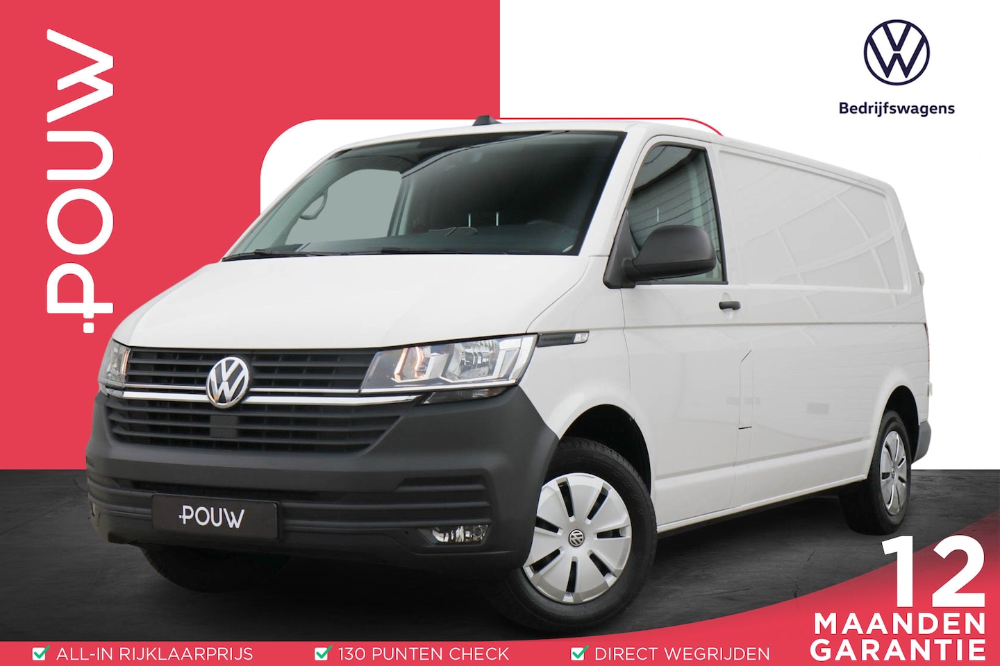 Volkswagen Transporter - 2.0 TDI 150pk L2H1 28 | App Connect | Navigatie | Trekhaak | Cruise Control | Parkeersenso - AutoWereld.nl