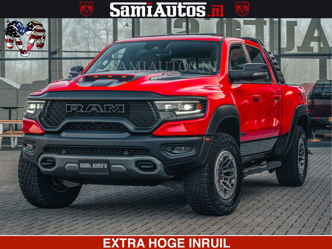Dodge Ram Pick Up - TRX HELLCAT | 6.2 V8 702PK | FLAME RED | BOM VOL | CARBON | RAMBAR | HUD | LPG | BEAD-LOCK - AutoWereld.nl