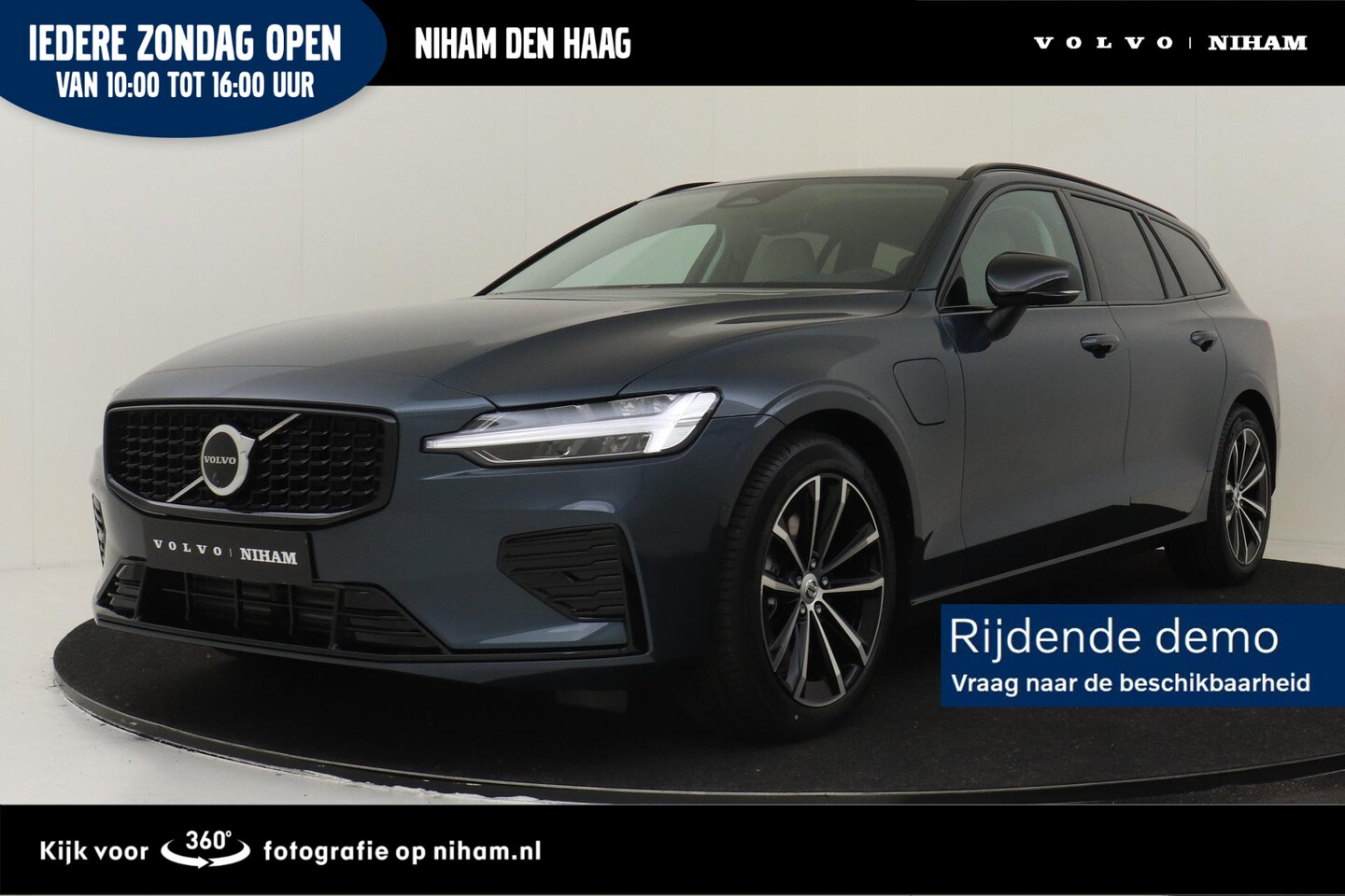 Volvo V60 - T6 PLUG-IN HYBRID AWD PLUS DARK -HARMAN/KARDON|360°CAM|POWER-SEATS|KEYLESS|18" - AutoWereld.nl