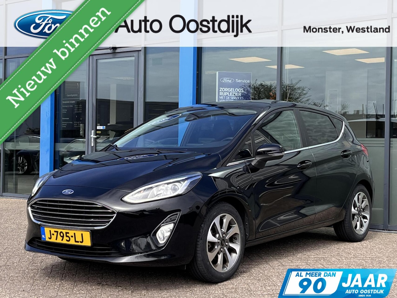 Ford Fiesta - 1.0 EcoBoost Titanium 100PK Cruise Navi Parkeersensoren Achter B&O Carplay Climate Privacy - AutoWereld.nl