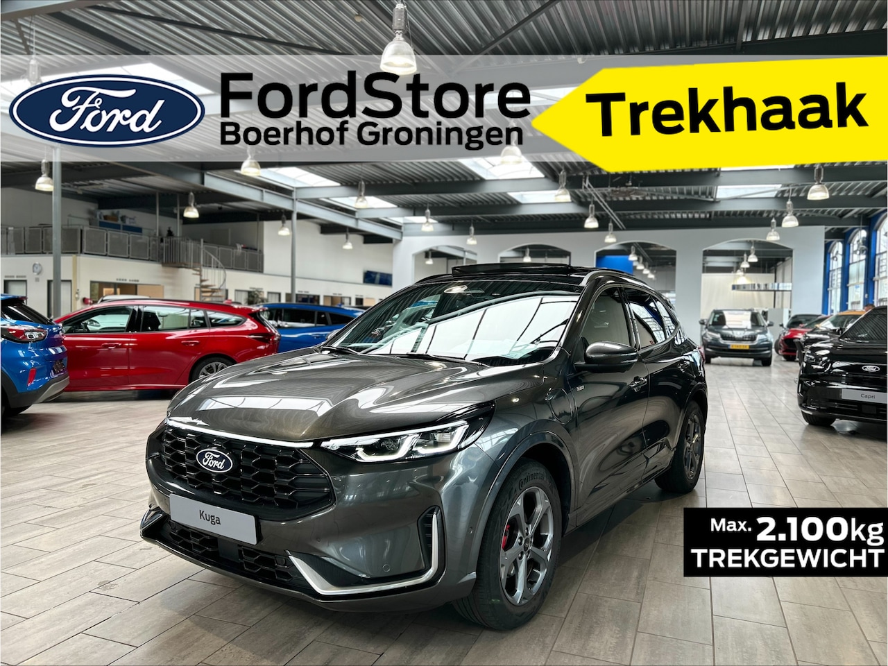 Ford Kuga - 2.5 PHEV 243 pk ST-Line X | Trekhaak I AGR stoelen I Pano | Matrix LED I Adapt Cruise I Wi - AutoWereld.nl