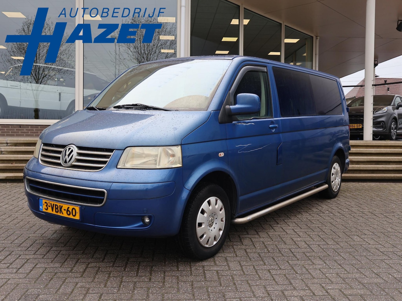 Volkswagen Transporter - 2.5 TDI 340 174 PK 5-CILINDER AUT. 5-PERS DUBBEL CABINE + CRUISE CONTROL | AIRCO | TREKHAA - AutoWereld.nl