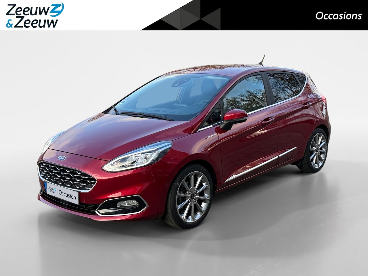 Ford Fiesta - 1.0 EcoBoost Hybrid Vignale | LEDER | NAVI | STOEL/STUUR VERWARMING | TREKHAAK | 1 JAAR GA - AutoWereld.nl