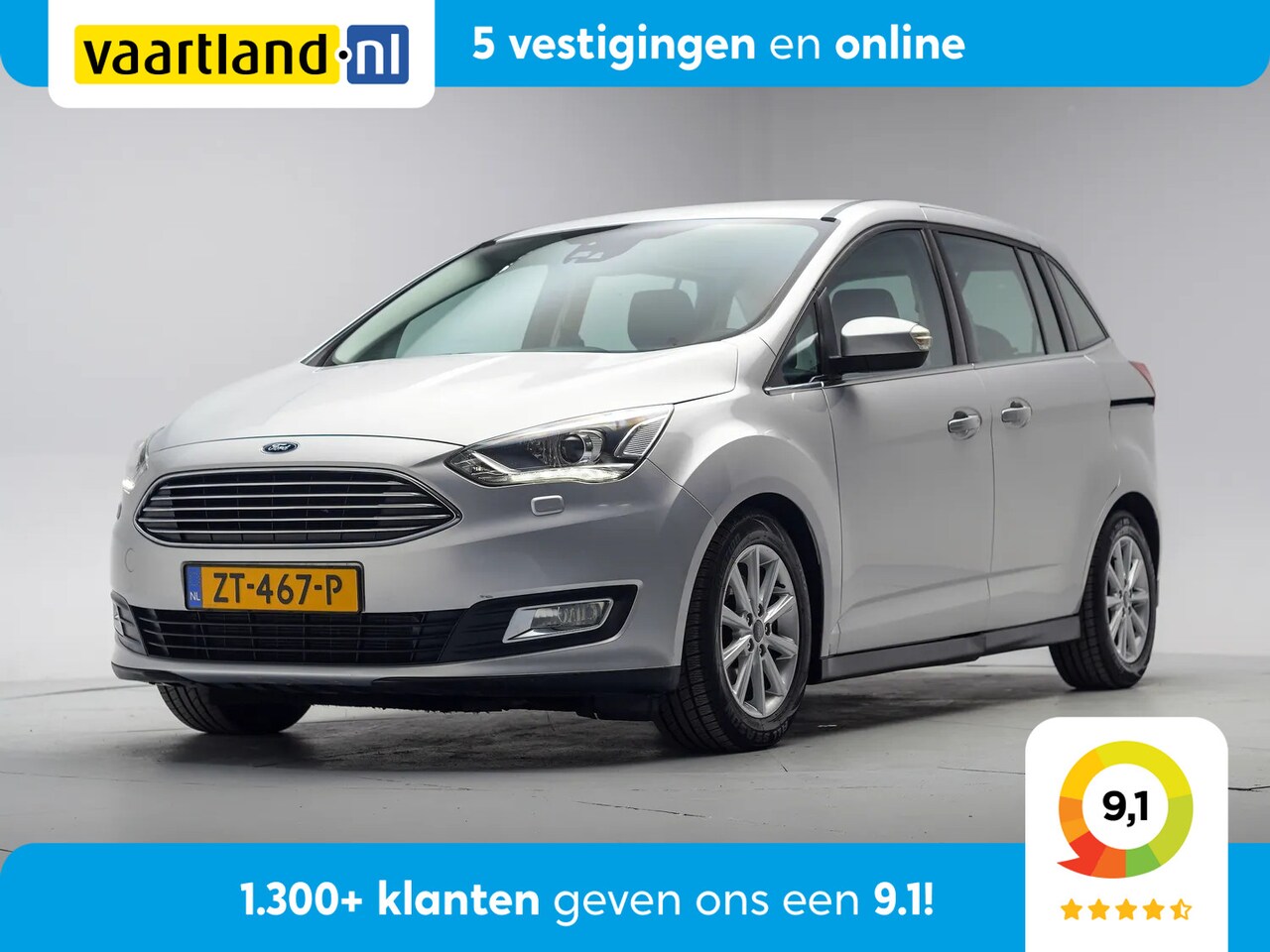 Ford Grand C-Max - 1.5 150pk Titanium 7-pers [ Xenon Navi PDC Stoelverwarming ] - AutoWereld.nl