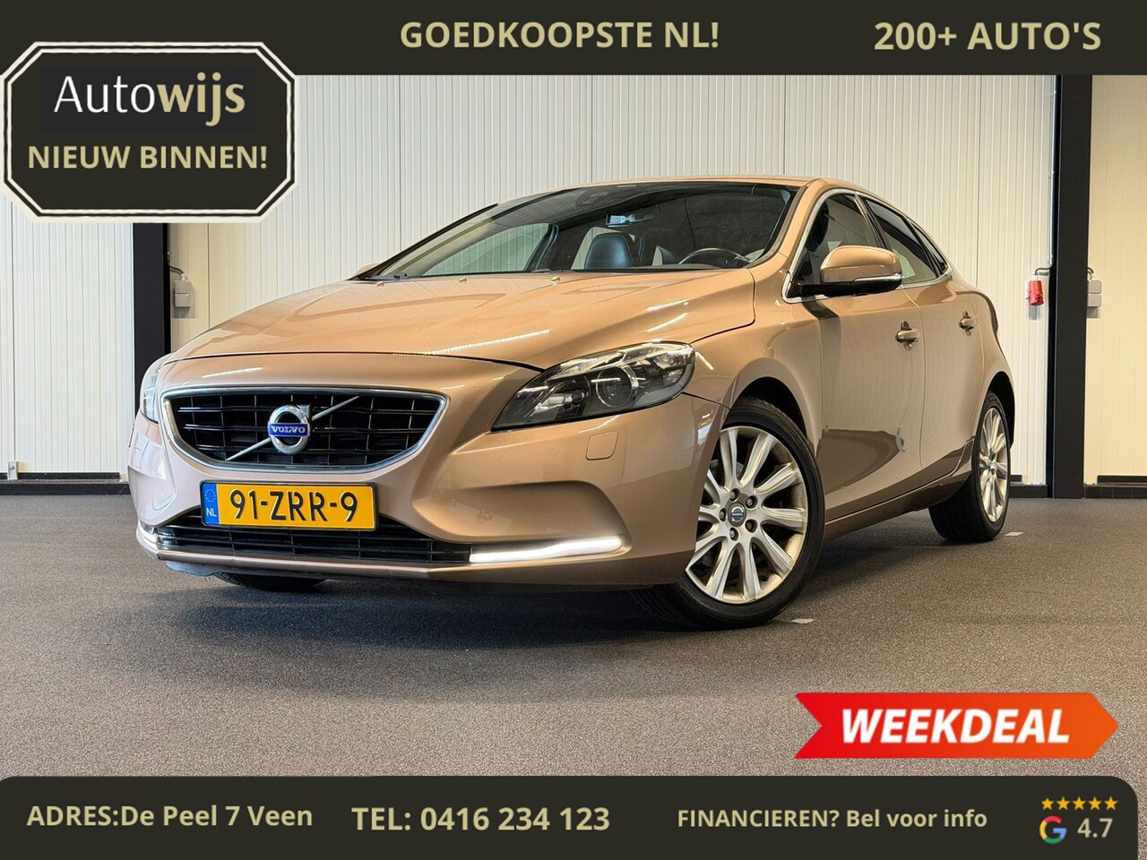 Volvo V40 - 1.6 T4 Summum|LEDER|AUT|CAMERA|NL AUT|CRUISE - AutoWereld.nl