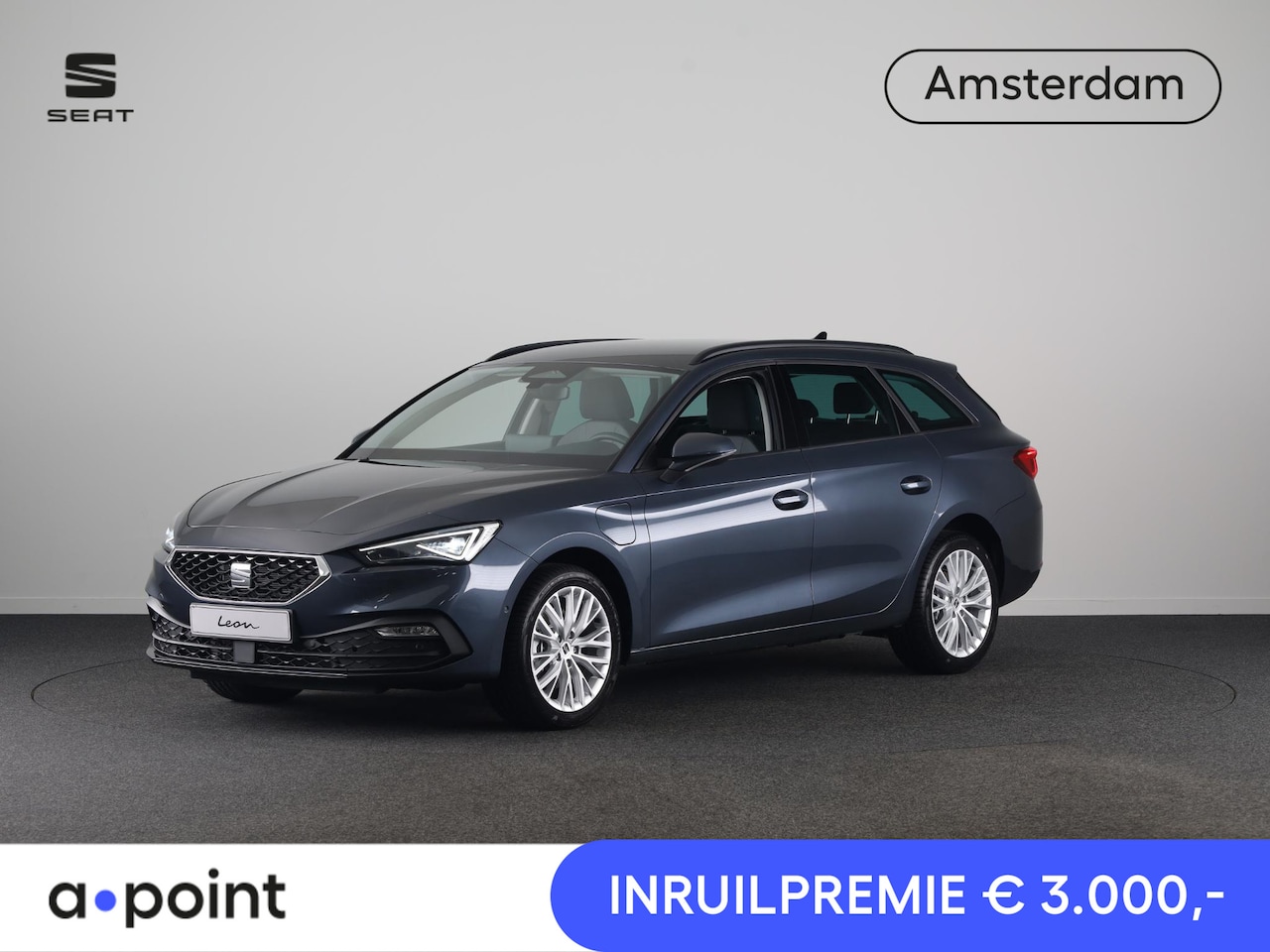 SEAT Leon Sportstourer - 1.5 TSI e-Hybrid Style Business Intense | Magnetic Tech Metallic | Matrix LED Koplampen - AutoWereld.nl