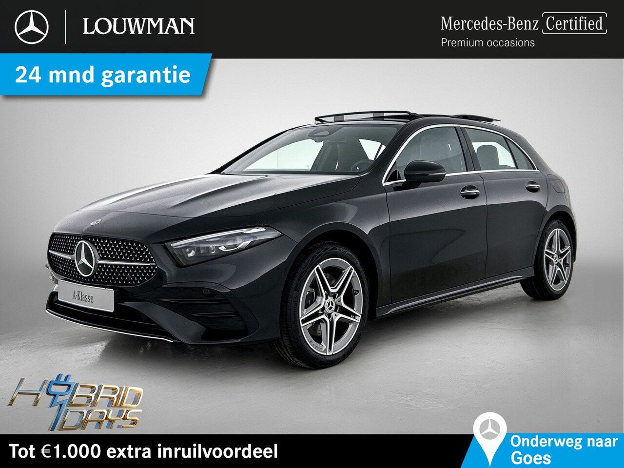Mercedes-Benz A-klasse - 250 e Business Solution AMG | Panoramaschuifdak | Smartphone-integratie | Sfeerverlichting - AutoWereld.nl