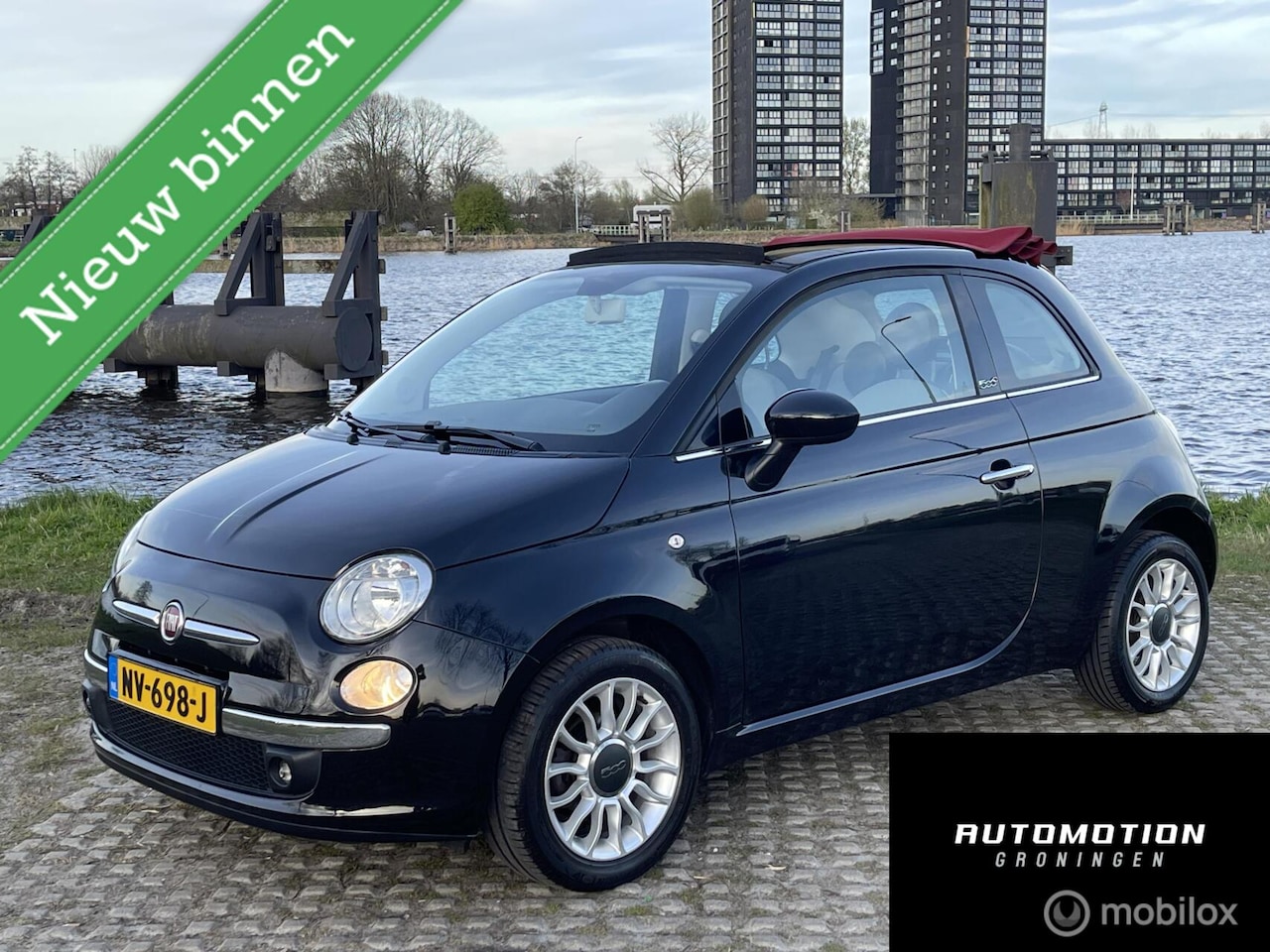 Fiat 500 C - 1.2 Lounge Airco Leder PDC LMV - AutoWereld.nl
