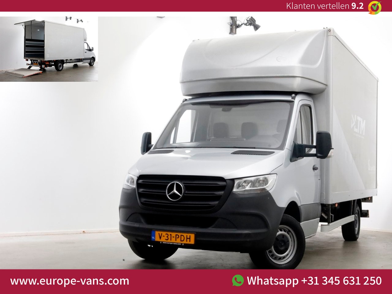 Mercedes-Benz Sprinter - 317 CDI 170pk 9G Automaat Bakwagen met laadklep H232cm 12-2023 - AutoWereld.nl