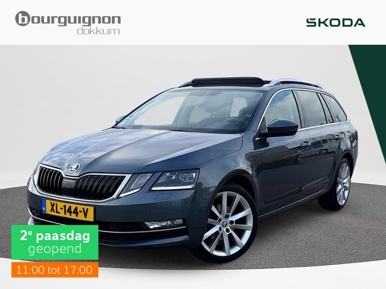 Skoda Octavia Combi - 1.5 TSI Greentech Style Business | Automaat | 150 pk | Pano Dak | Trekhaak | Leder | Canto - AutoWereld.nl