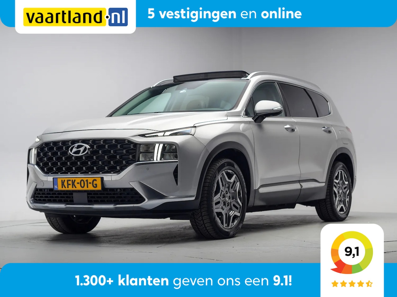 Hyundai Santa Fe - 1.6 T-GDI PHEV Premium Sky Aut. 7-pers [ Panorama Leder Adapt.cruise 360°-camera ] - AutoWereld.nl