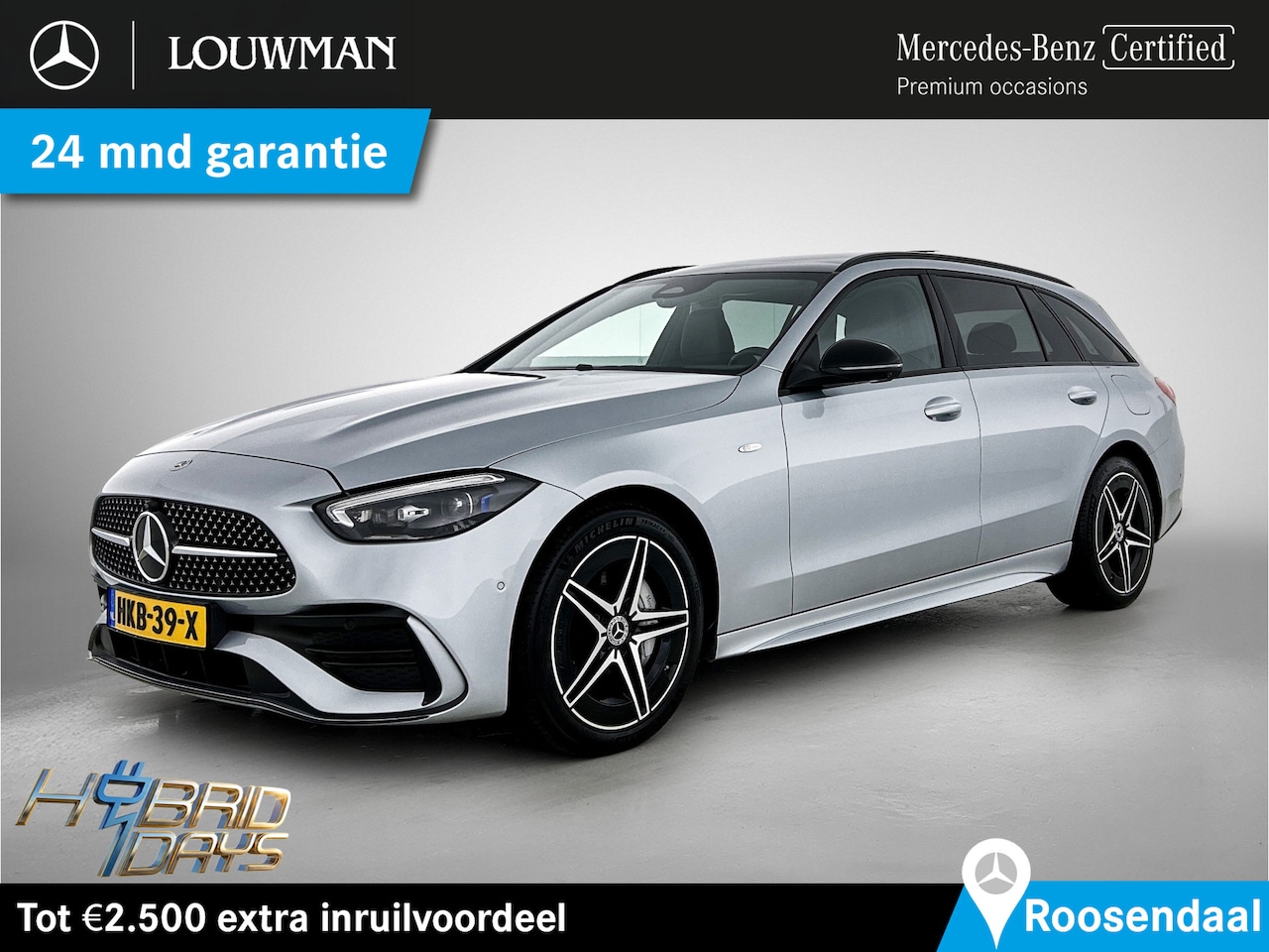 Mercedes-Benz C-klasse Estate - 300 e AMG Nightpakket | Panoramadak | Distronic | Burmester® | 360°-camera | Alarm | Head - AutoWereld.nl