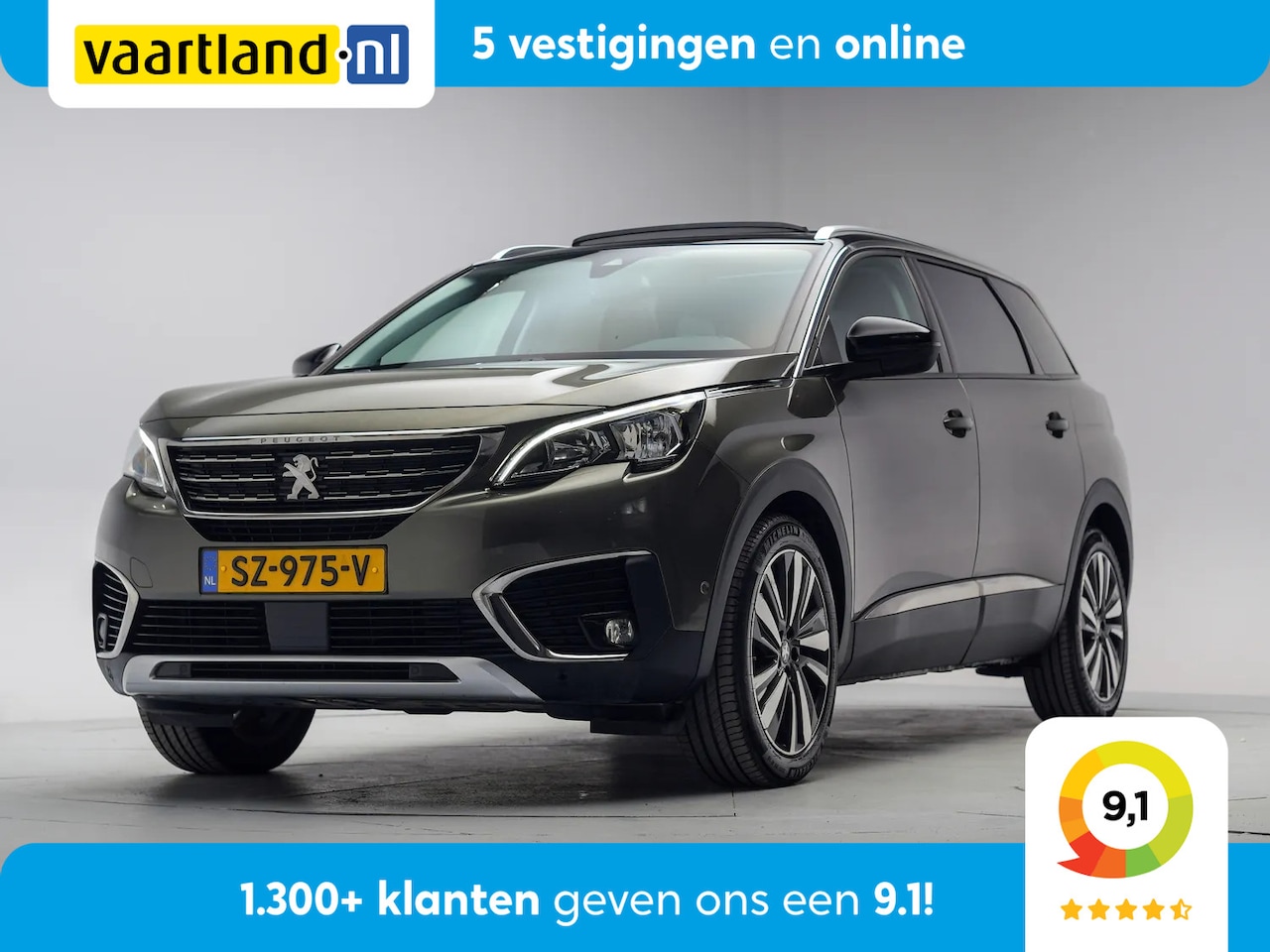 Peugeot 5008 - 1.2 Allure 7 Persoons [ Panoramadak Navi Trekhaak Half-leder Apple / Android Camera ] - AutoWereld.nl