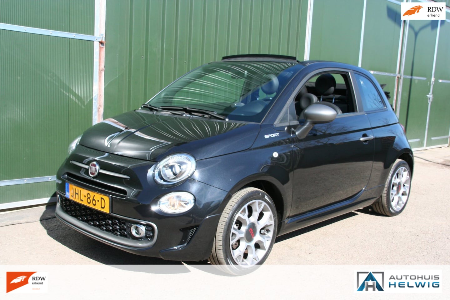 Fiat 500 C - 1.0 Hybrid Sport 1.0 Hybrid Sport, AIRCO, NAVIGATIE, HALF LEER. - AutoWereld.nl