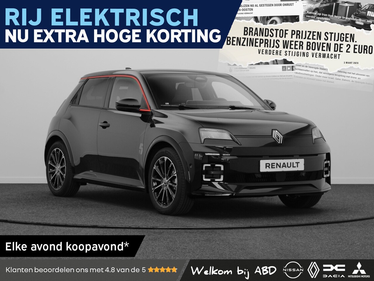 Renault 5 - Iconic cinq Comfort range | Achteruitrijcamera | Elektrisch verwarmbare voorstoelen | ISOF - AutoWereld.nl