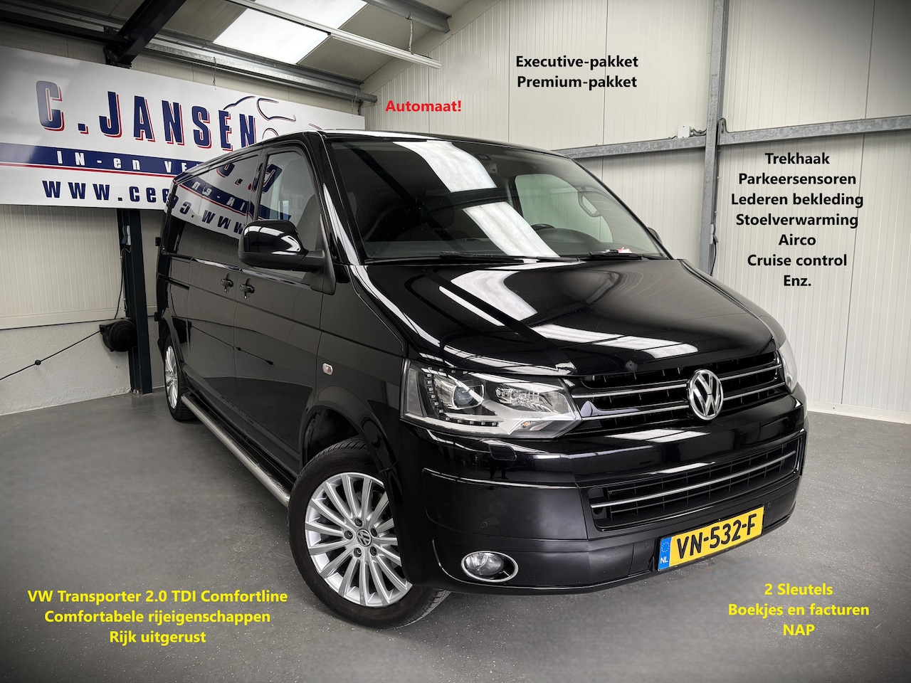 Volkswagen Transporter - 2.0 TDI L2H1 DC Comfortline Automaat! Keurige bus! | Lederen bekleding | Lichtmetalen velg - AutoWereld.nl