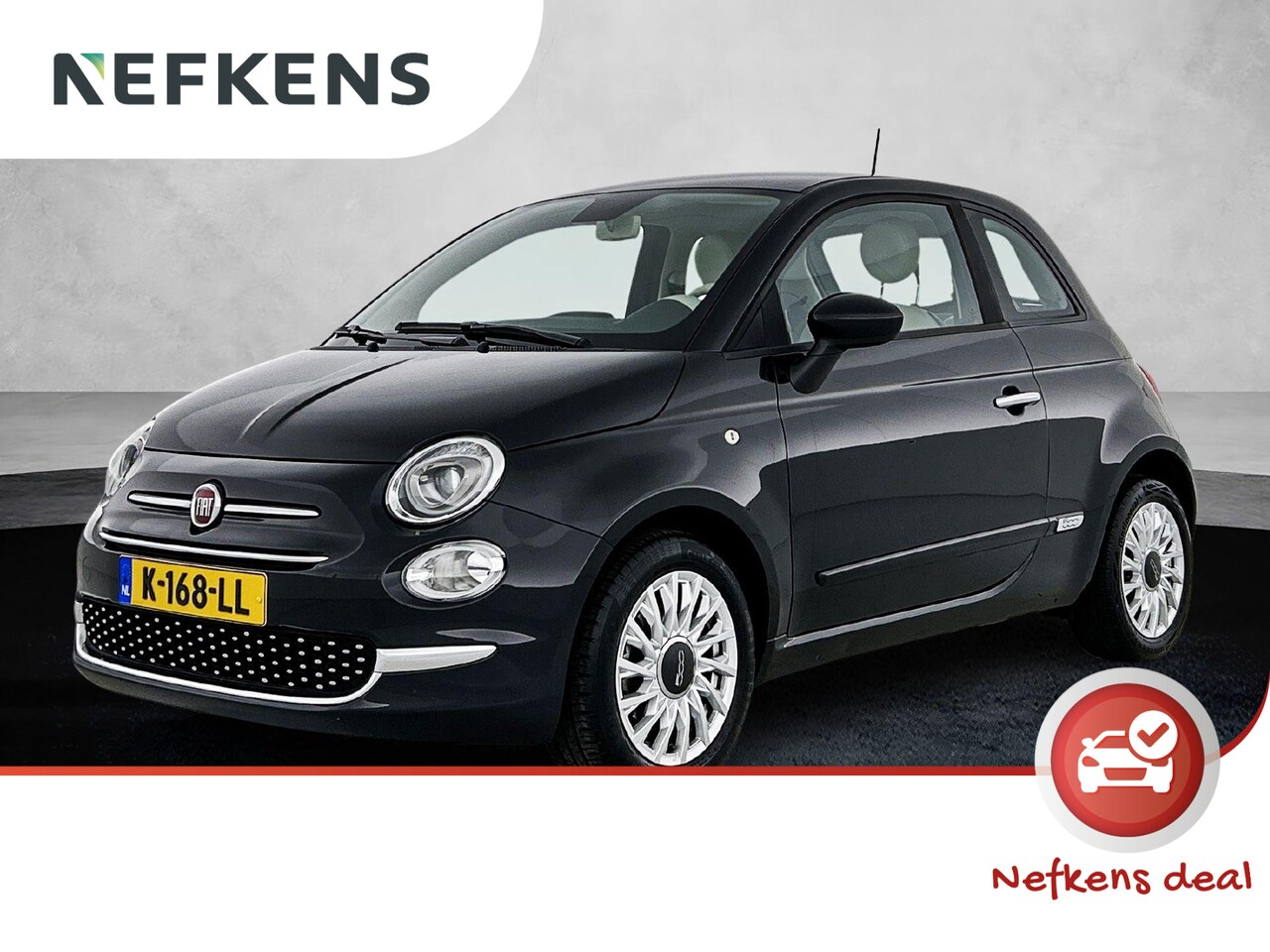 Fiat 500 - 1.0 Hybrid Lounge 69pk | Airco | Cruise Control | 15" Lichtmetalen Velgen | Lederen Stuurw - AutoWereld.nl