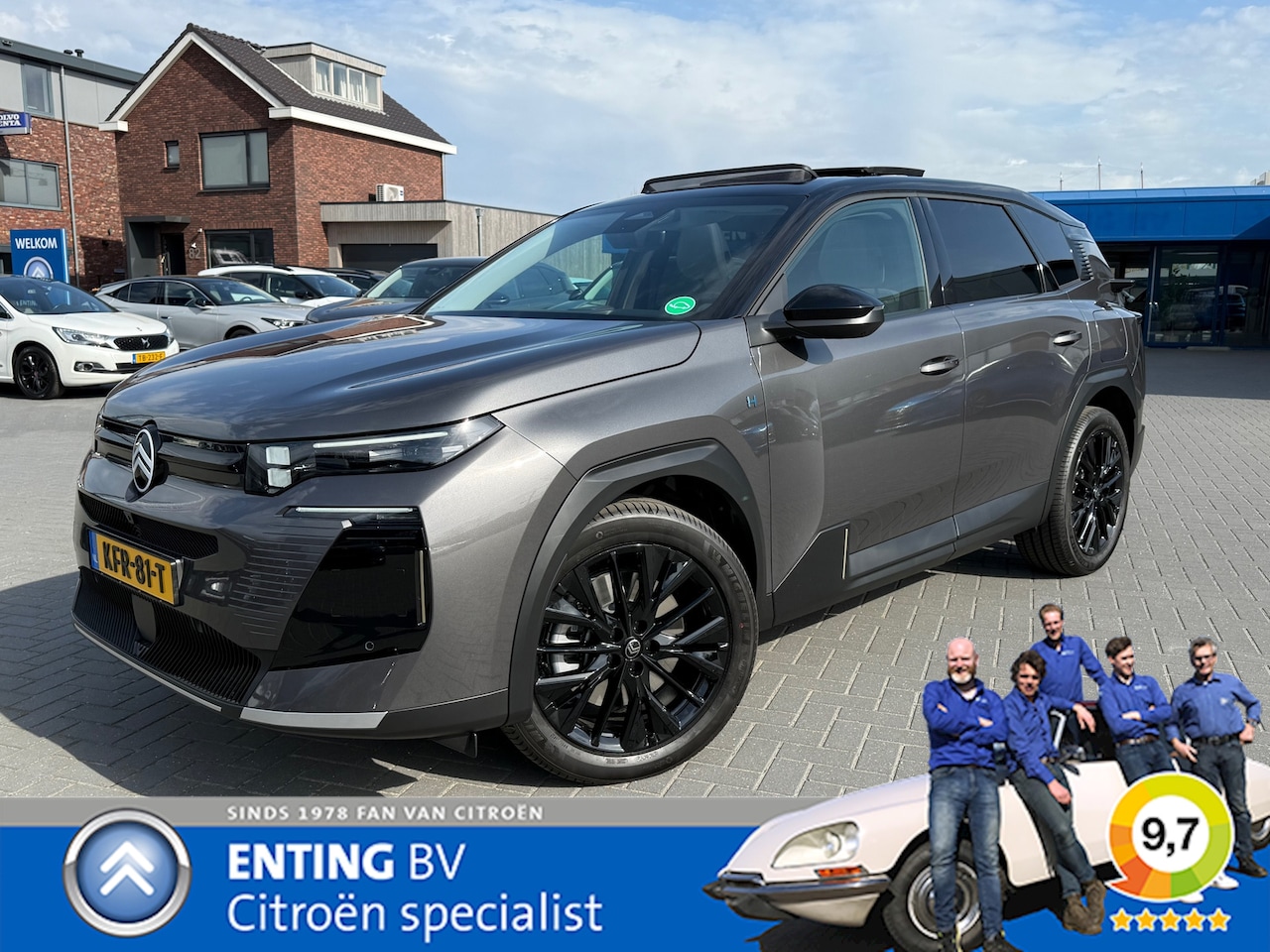Citroën C5 Aircross - 1.6 Plug-In Hybrid 195 MAX SCHUIFDAK HYPE GREY TREKGEW 1550KG - AutoWereld.nl