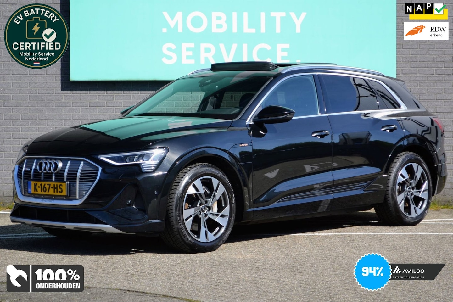 Audi e-tron - 55 quattro S edition S-Line 95 kWh SOH94% Alcan Pano CarPlay LED - AutoWereld.nl