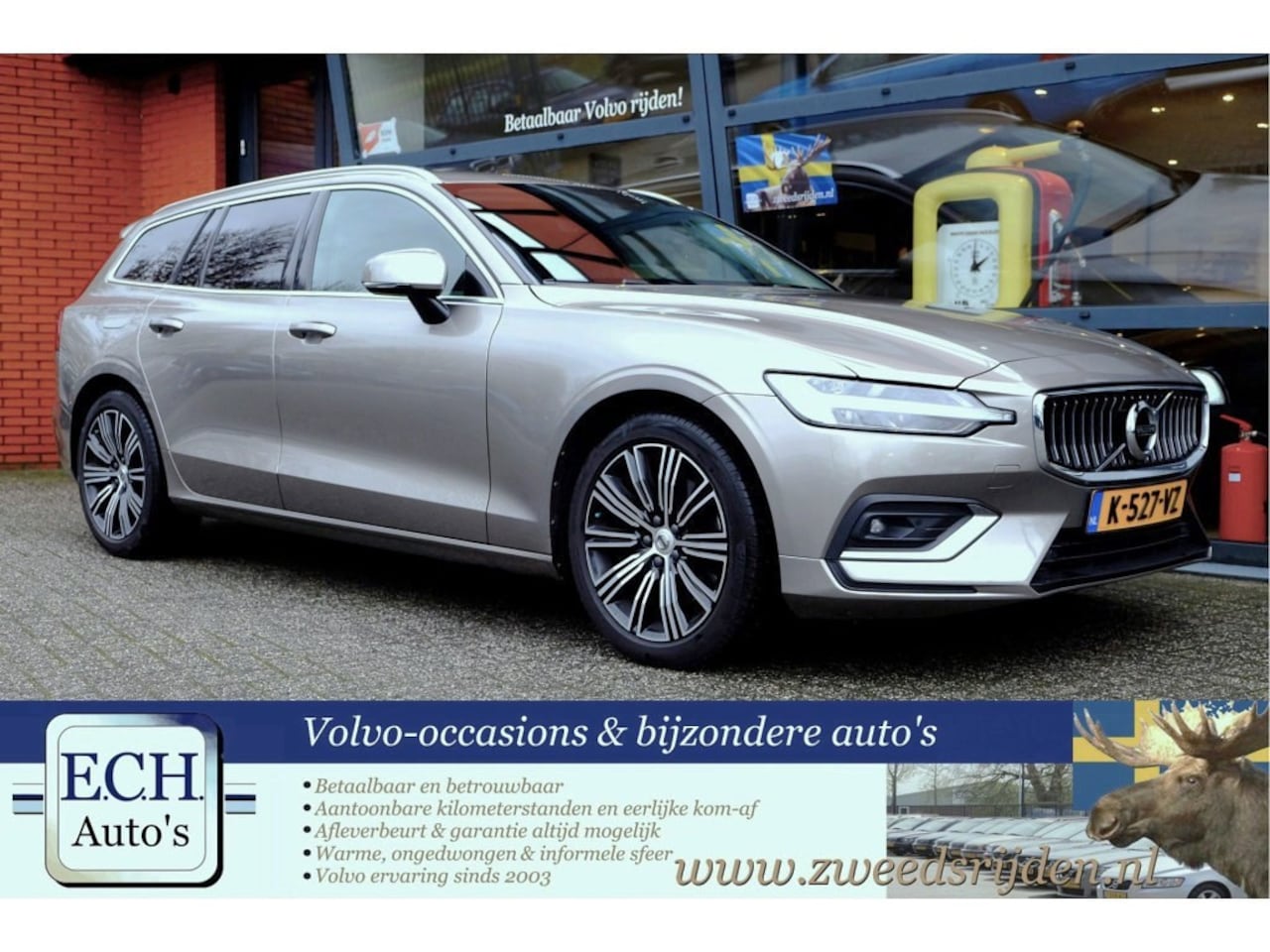 Volvo V60 - 2.0 B3 Inscription 2.0 B3 177 pk Inscription, Leer, Navi, Apple CarPlay, Stuurwielverw. - AutoWereld.nl
