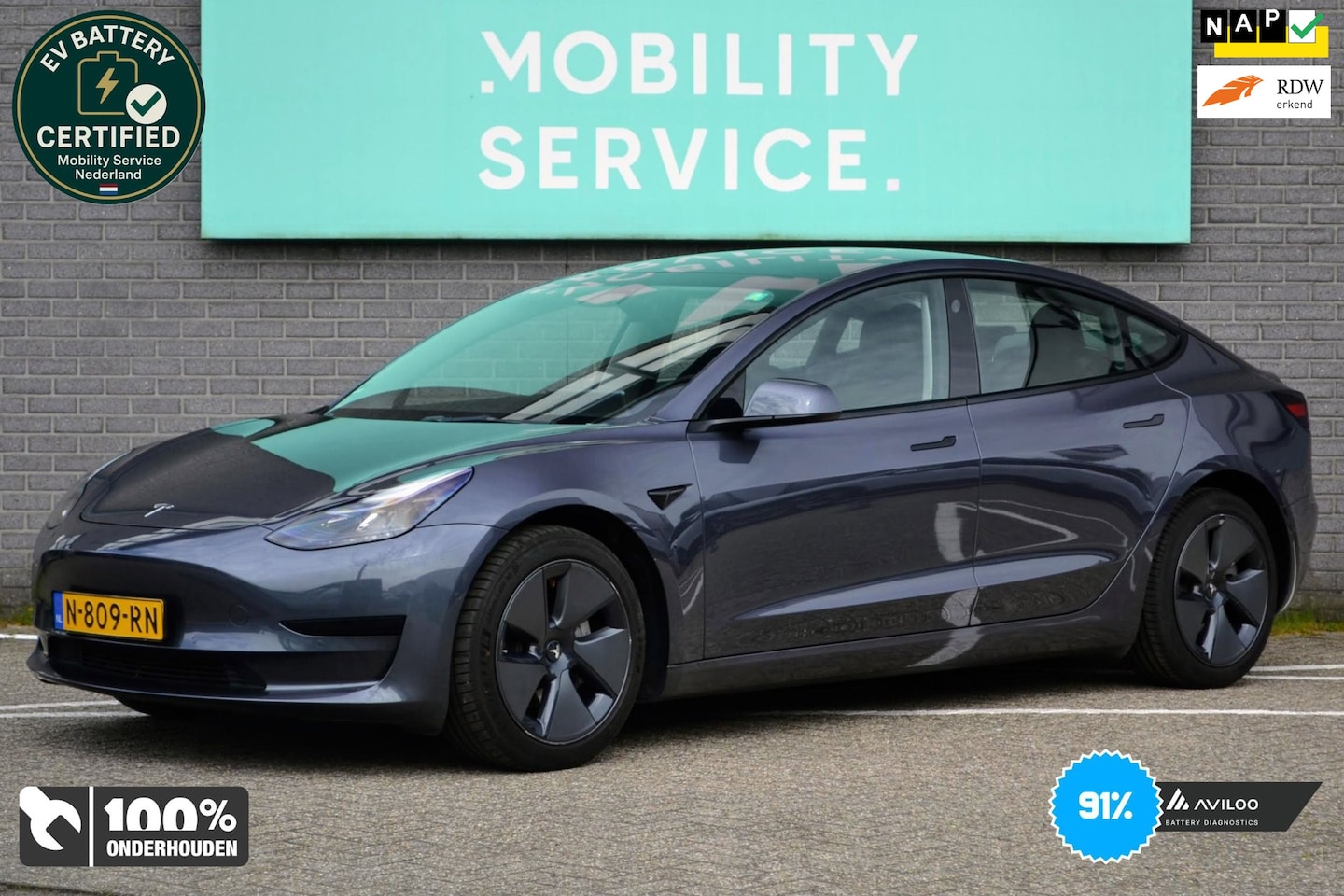 Tesla Model 3 - Standard RWD Plus 60 kWh SOH91% Pano AutoPilot Leder LED - AutoWereld.nl