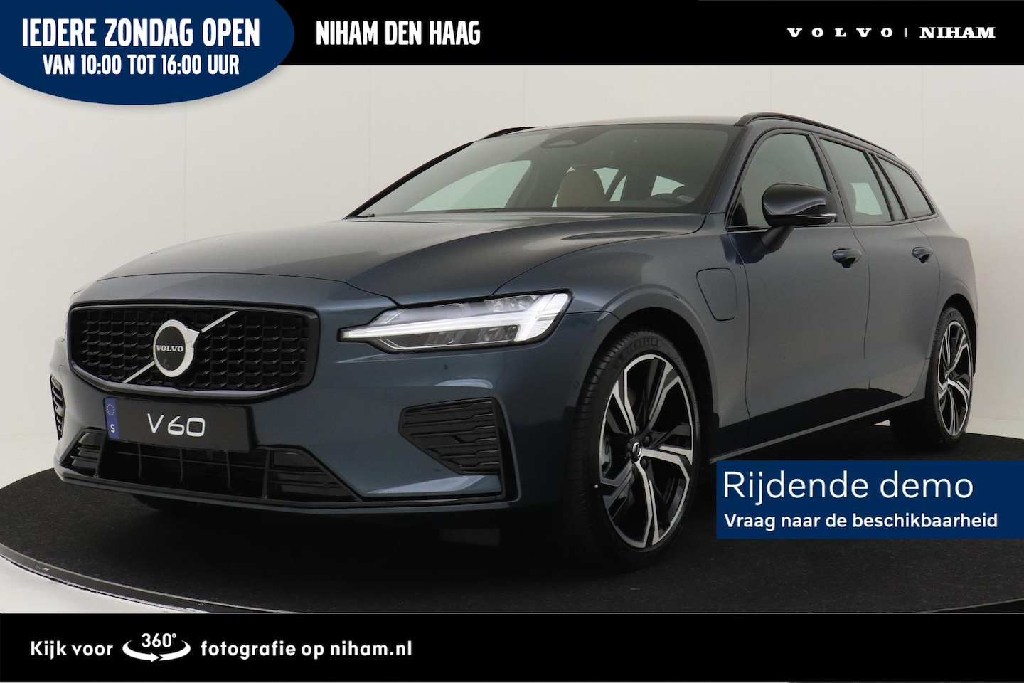 Volvo V60 - T6 PLUG-IN HYBRID AWD PLUS DARK -GEVENT.LEDER|360°CAM|ADAP.CRUISE|KEYLESS|VERW.VOORRUIT|19 - AutoWereld.nl