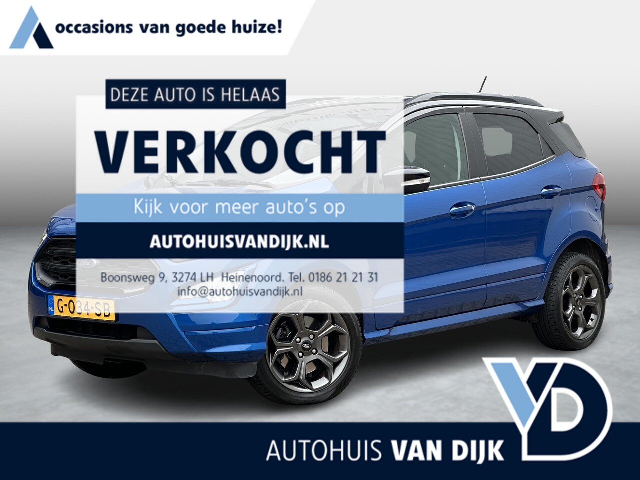 Ford EcoSport - 1.0 EcoBoost ST-Line | NL Auto/Voll.Historie/Navi/Camera/Winter-Pack/17"/Afn.Trekhaak/Appl - AutoWereld.nl