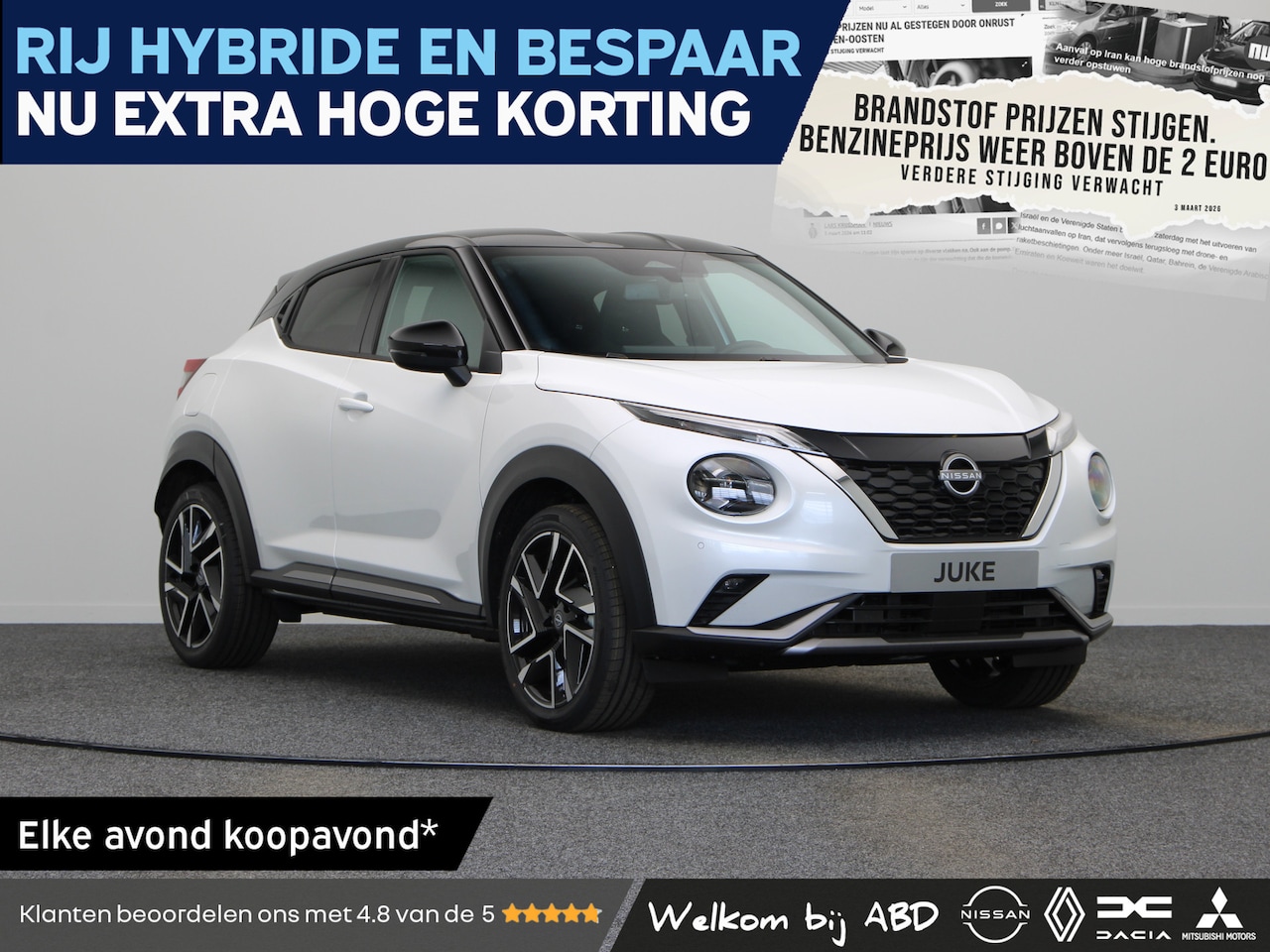 Nissan Juke - N-Design Enigma Black + Cold Pack Hybrid 143 | 17" Lichtmetalen velgen | 19" lichtmetalen - AutoWereld.nl