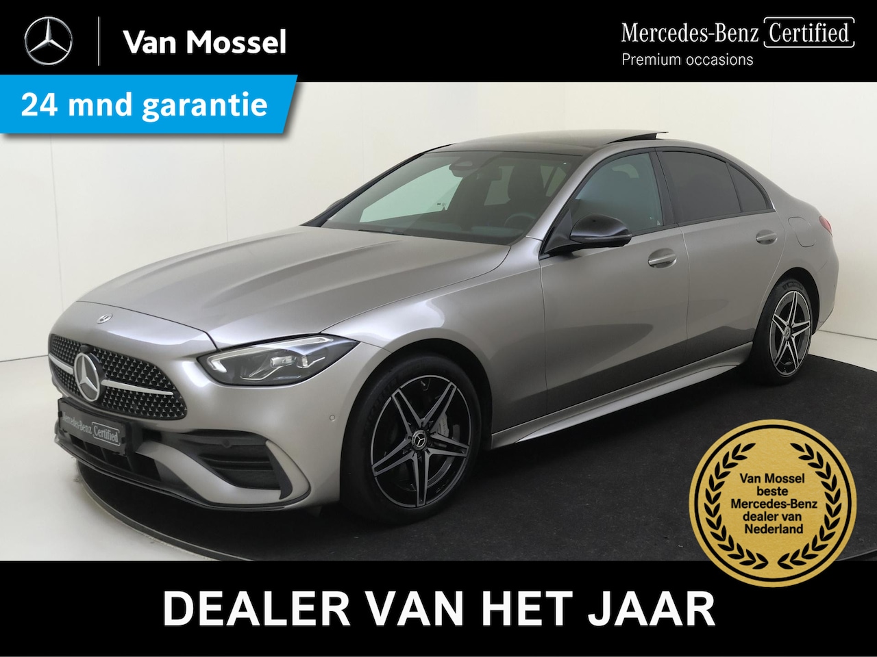 Mercedes-Benz C-klasse - 300 e AMG Line /Panoramadak /Nightpakket /Winterpakket /Sfeerverlichting - AutoWereld.nl