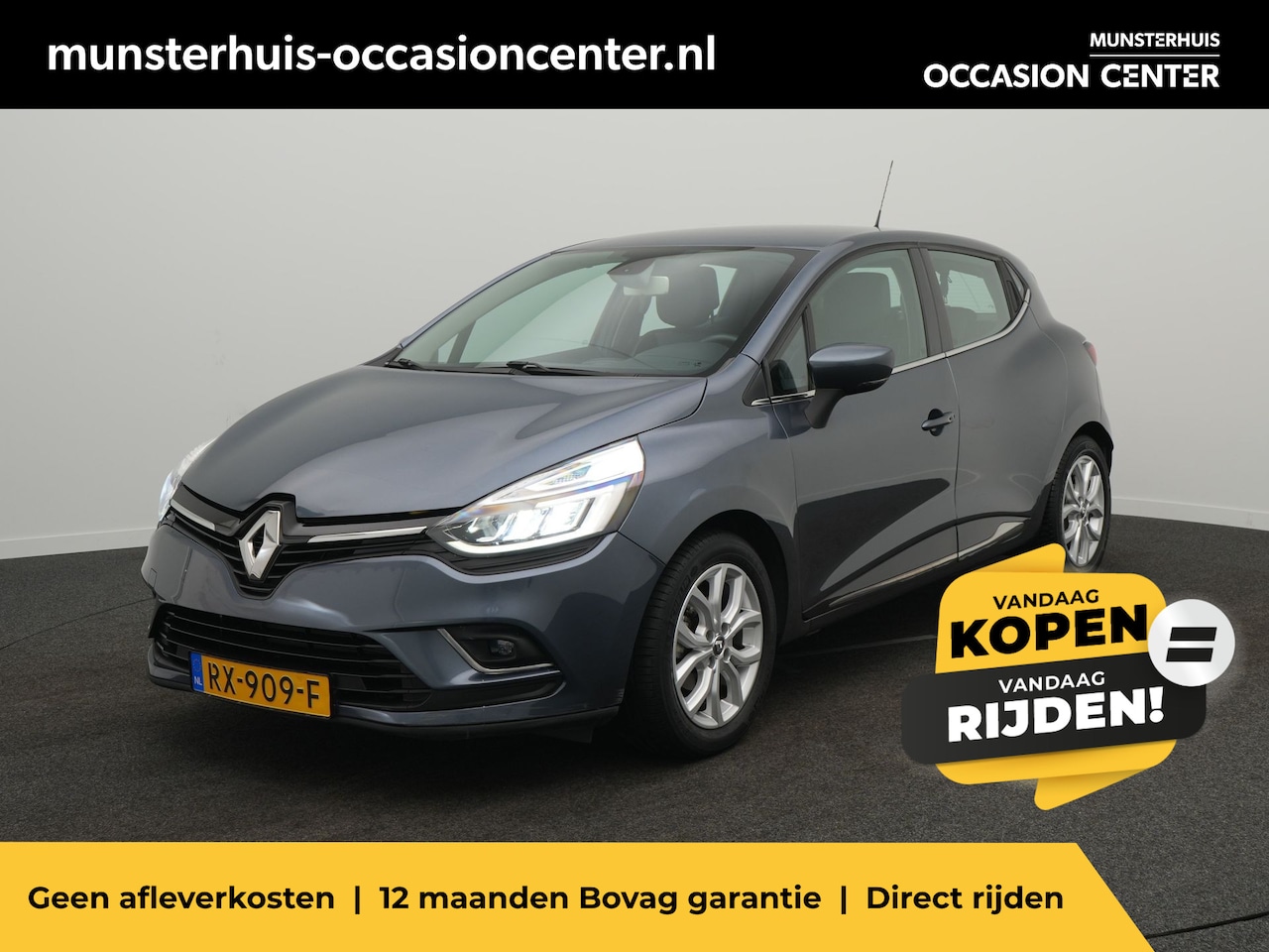 Renault Clio - TCe 90 Intens - RIJKLAARPRIJS -  Uniek Lage Kilometerstand! - Cruise Control - Dealeronder - AutoWereld.nl
