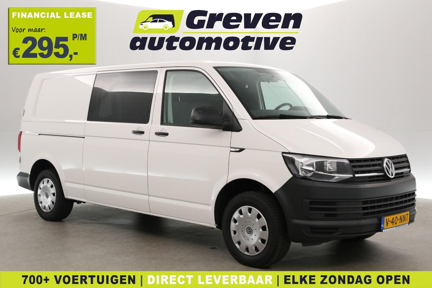 Volkswagen Transporter - 2.0 TDI L2H1 | 150PK | Aut. | Airco | Cruise | 3 Zits | Trekhaak | Parkeersens. | Stoelver - AutoWereld.nl