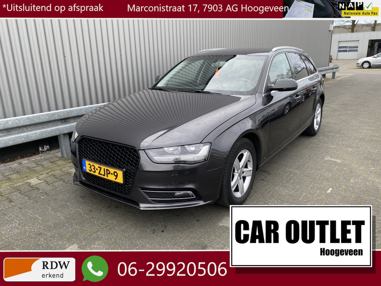 Audi A4 Avant - 1.8 TFSI Pro Line Business 171Dkm.NAP, AUTOMAAT, Clima, CC, PDC, Navi, LM, Trekh, – Inruil - AutoWereld.nl