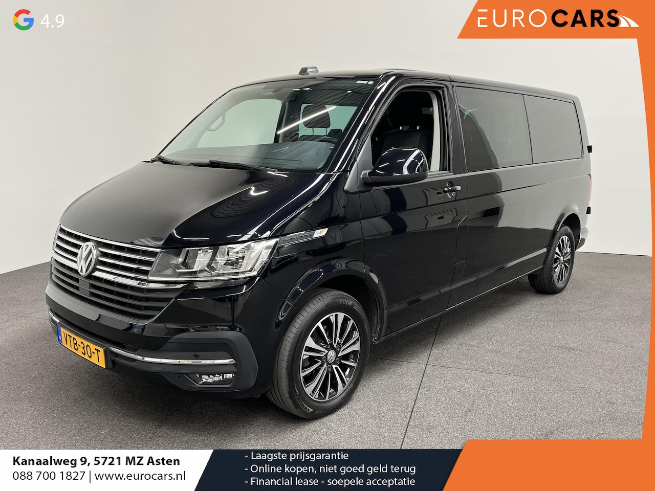 Volkswagen Transporter - 2.0 TDI L2H1 28 Dubbele Cabine Highline Automaat Airco Cruise Adaptief PDC LMV - AutoWereld.nl
