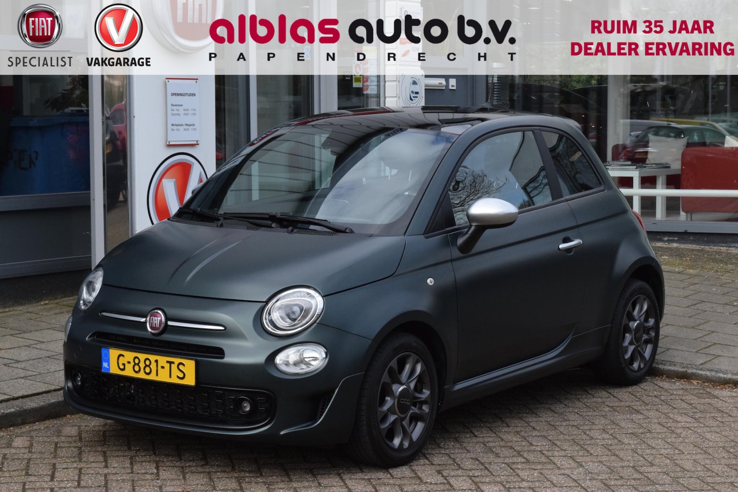 Fiat 500 - 105pk Rockstar/Sport|Matgroen|Carplay| - AutoWereld.nl