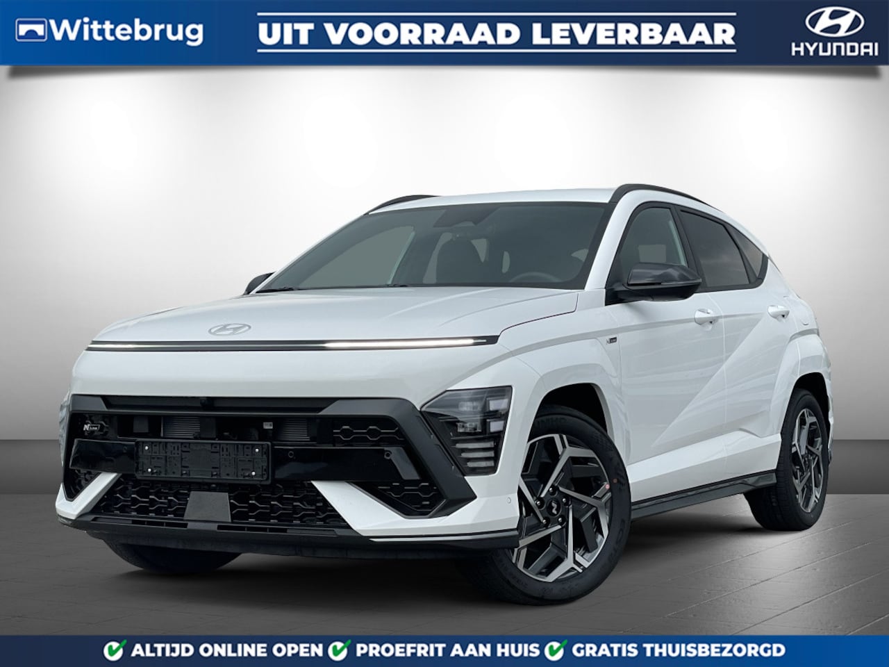 Hyundai Kona - 1.6 GDI HEV N Line Full Hybride Automaat met Navigatie, Adaptive Cruise Control en Sport u - AutoWereld.nl