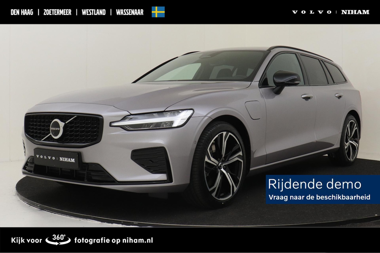 Volvo V60 - T8 PLUG-IN HYBRID AWD PLUS DARK -PANO.DAK|HARMAN/KARDON|360°CAM|HEAD-UP DISP.|PRIVACY.GLAS - AutoWereld.nl